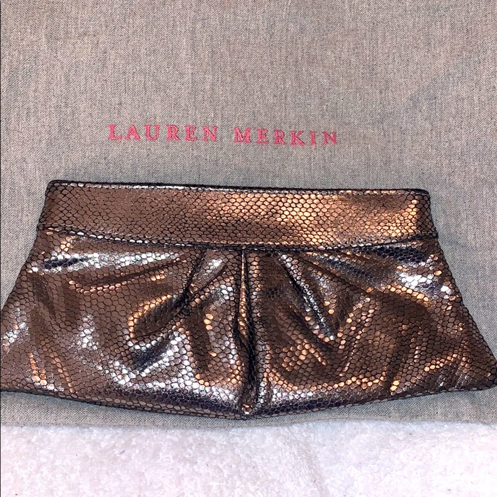 Lauren Merkin silver clutch